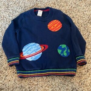 Gymboree Thick Space Sweater | Planets | Boys 3T